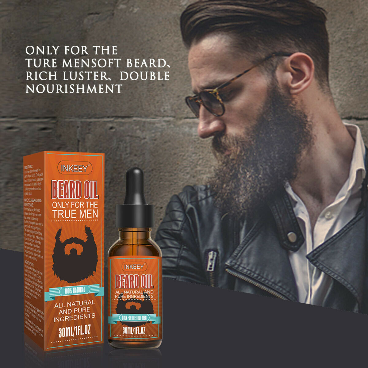 Beard Oil For MEN Hair Growth Oil Serum Mustache Grooming Growing Moisturizer US