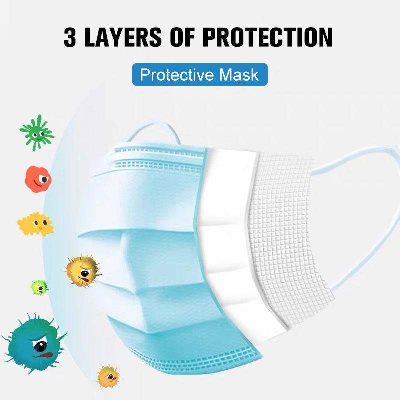 Professional Medical Mask Disposable 3-Ply Face Mask Antiviral Medical-Surgical Mask