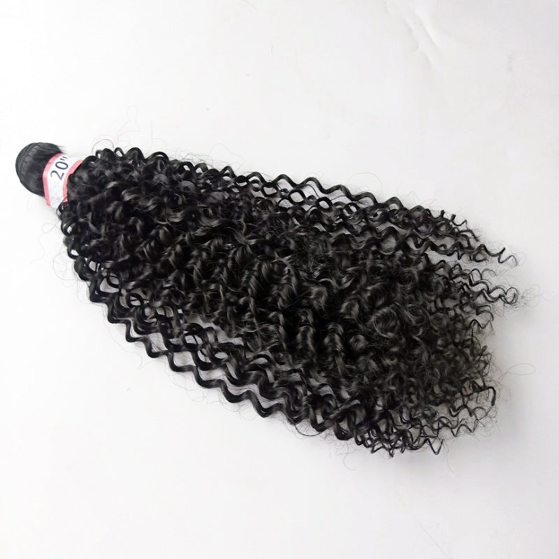 Wig Chemical Fiber Curtain Ditty Human Hair Set