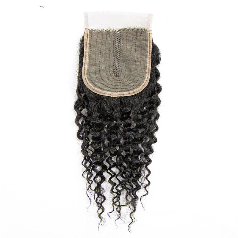 Wig Human Hair Mixed 7-piece Small Curly Curtain Hair Block Set