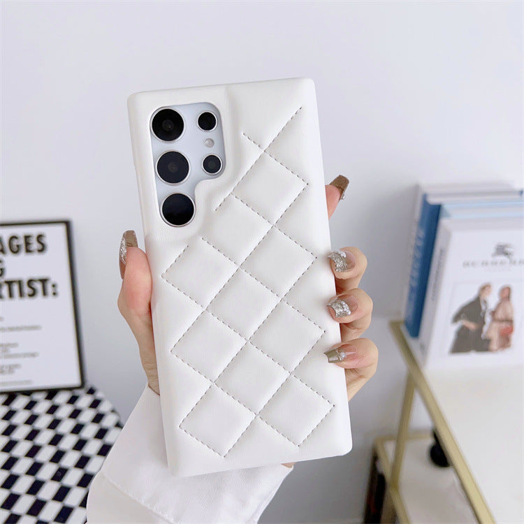 Diamond Plaid Phone Case Leather Phone Protective Case